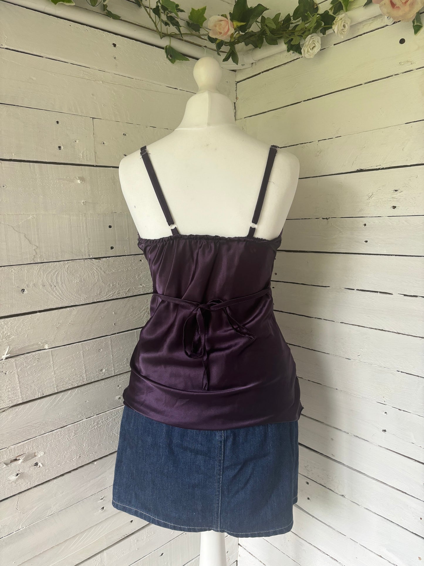 Purple Satin Cami
