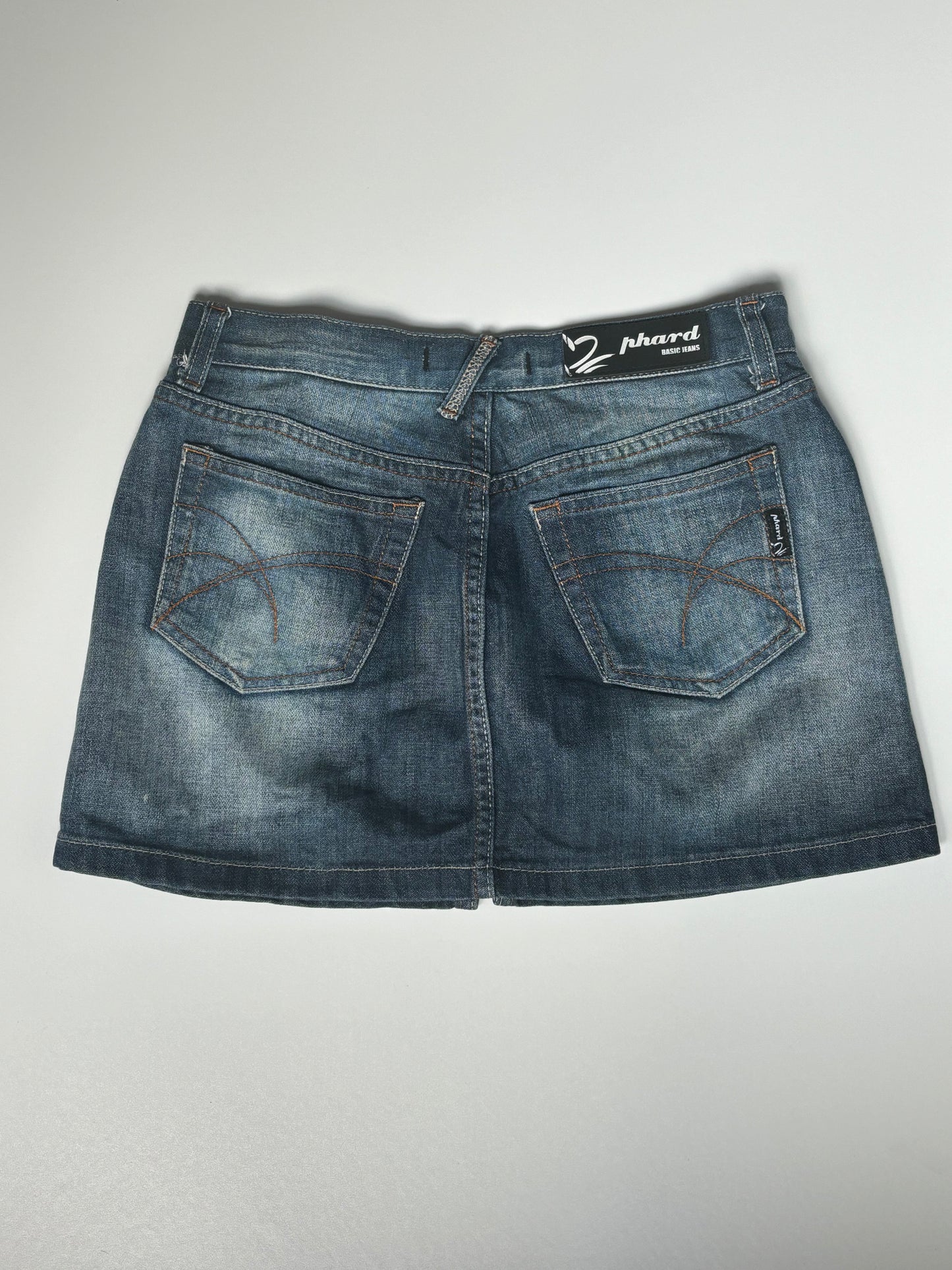 Mid Wash Denim Mini Skirt