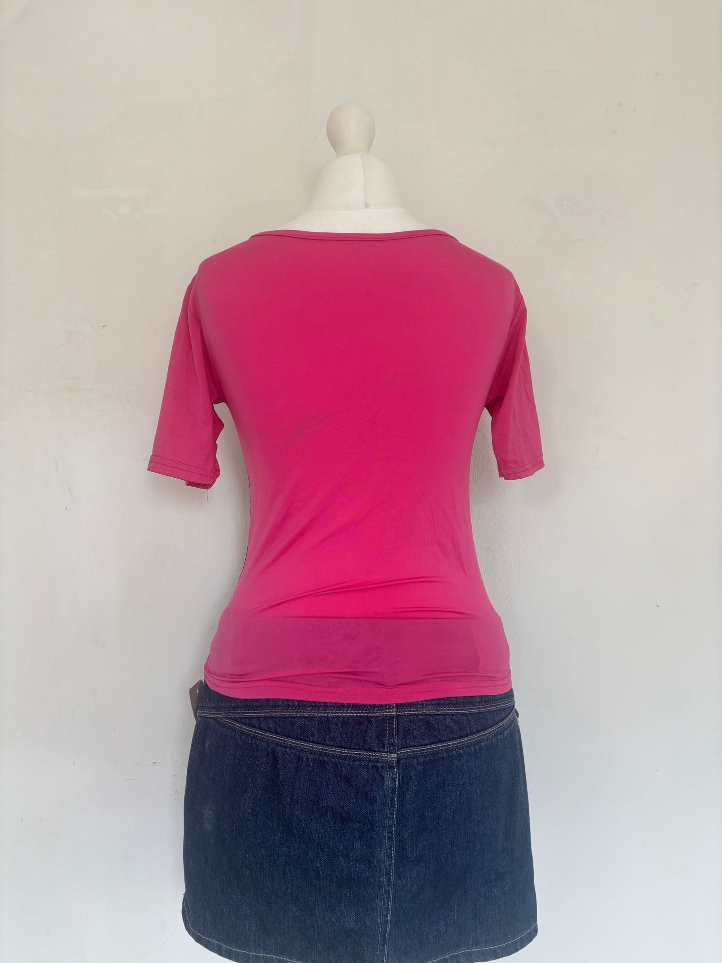 Pink & Black Baby Tee