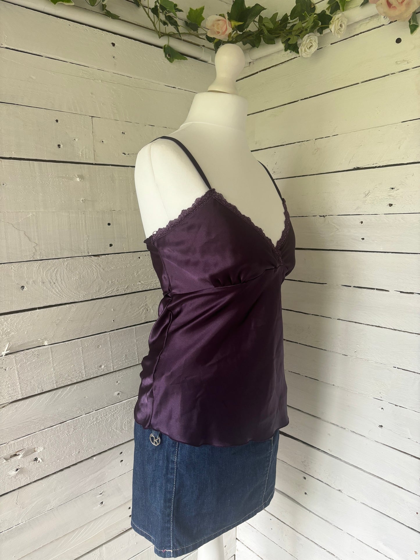 Purple Satin Cami