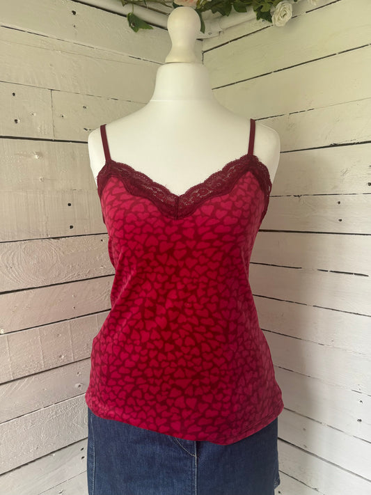 Red Velvet Love Heart Cami