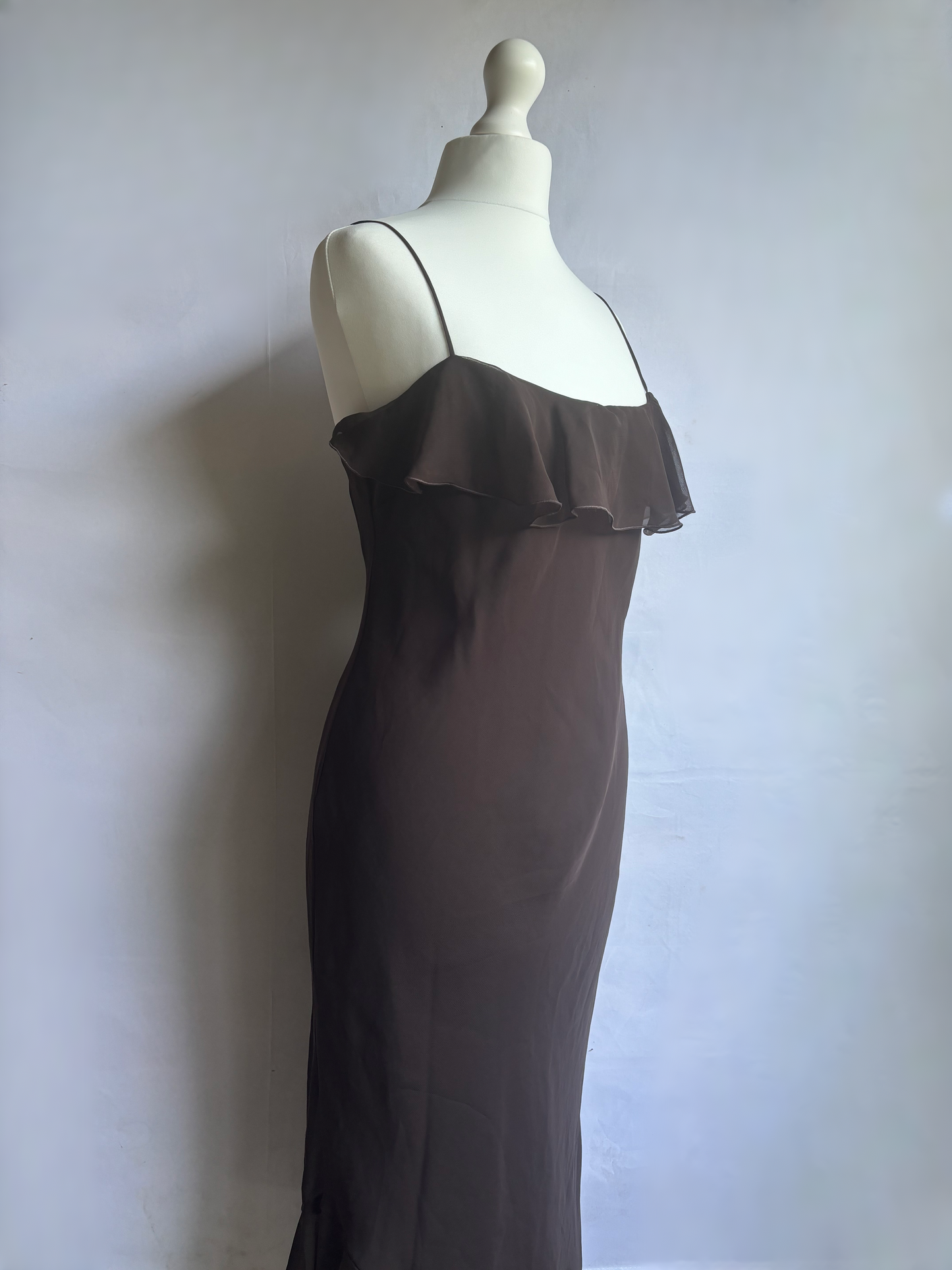 Brown Frill Dress