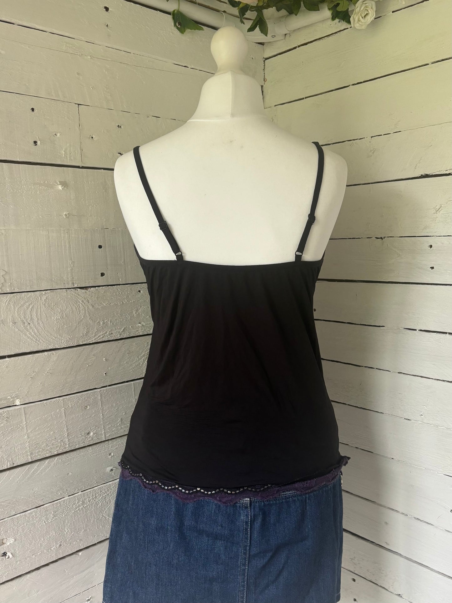 Black Lace Bow Cami