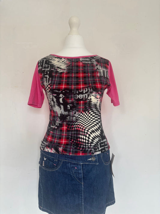 Pink & Black Baby Tee