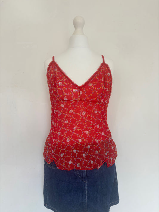 Red Floral Cami