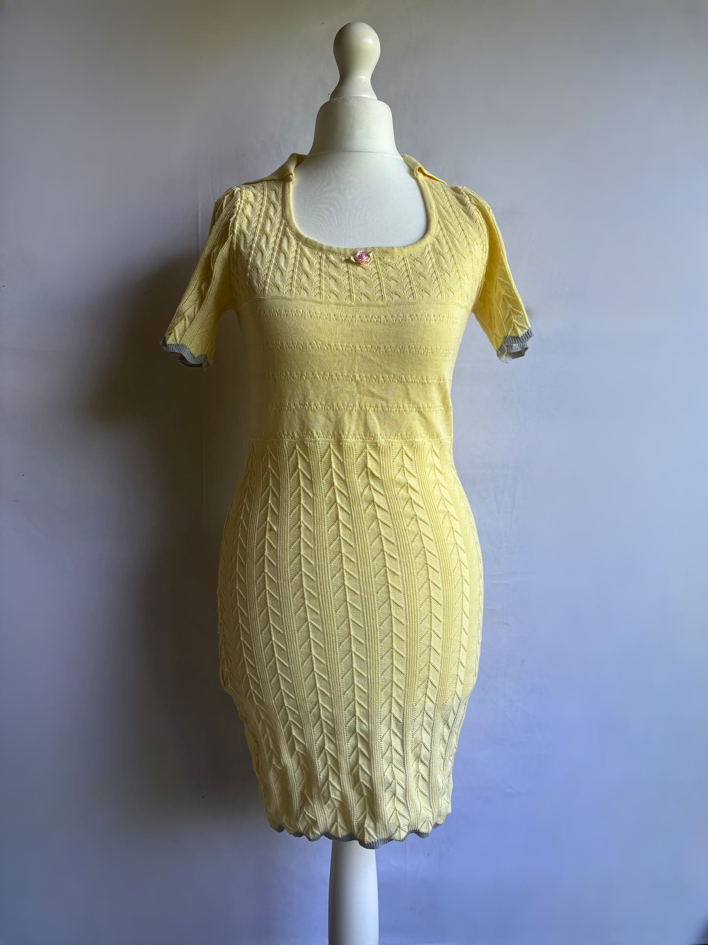 Yellow Knit Dress