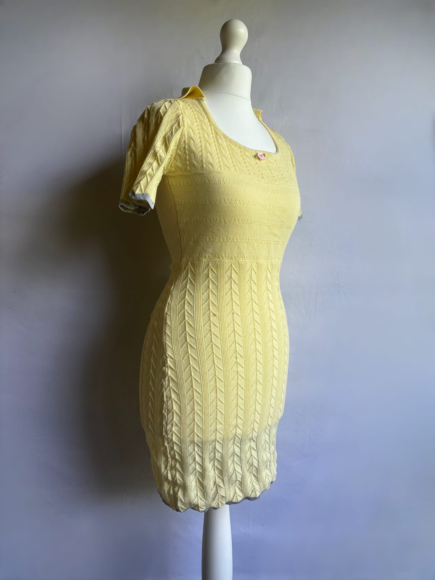 Yellow Knit Dress